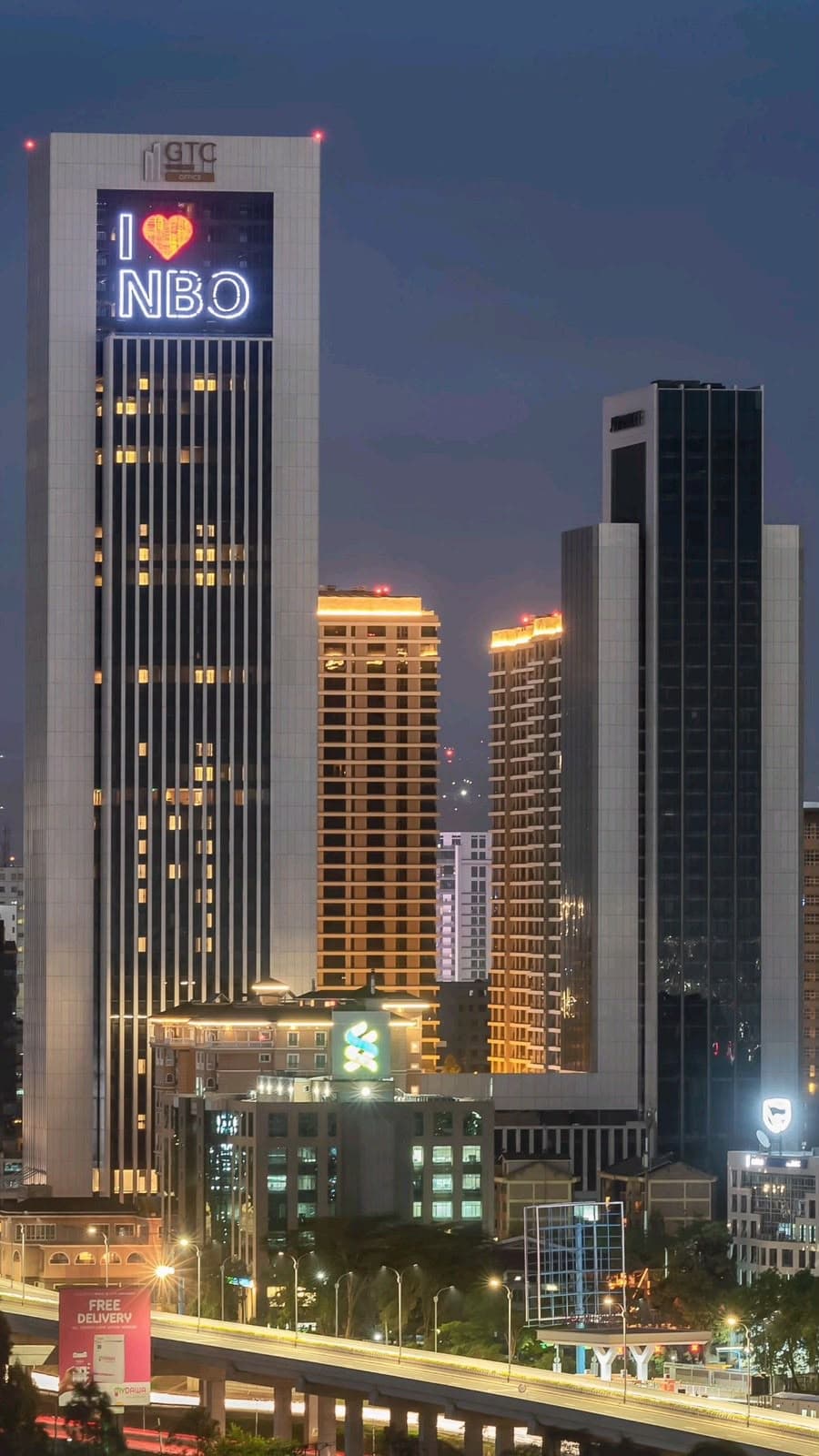 Nairobi skyline at night